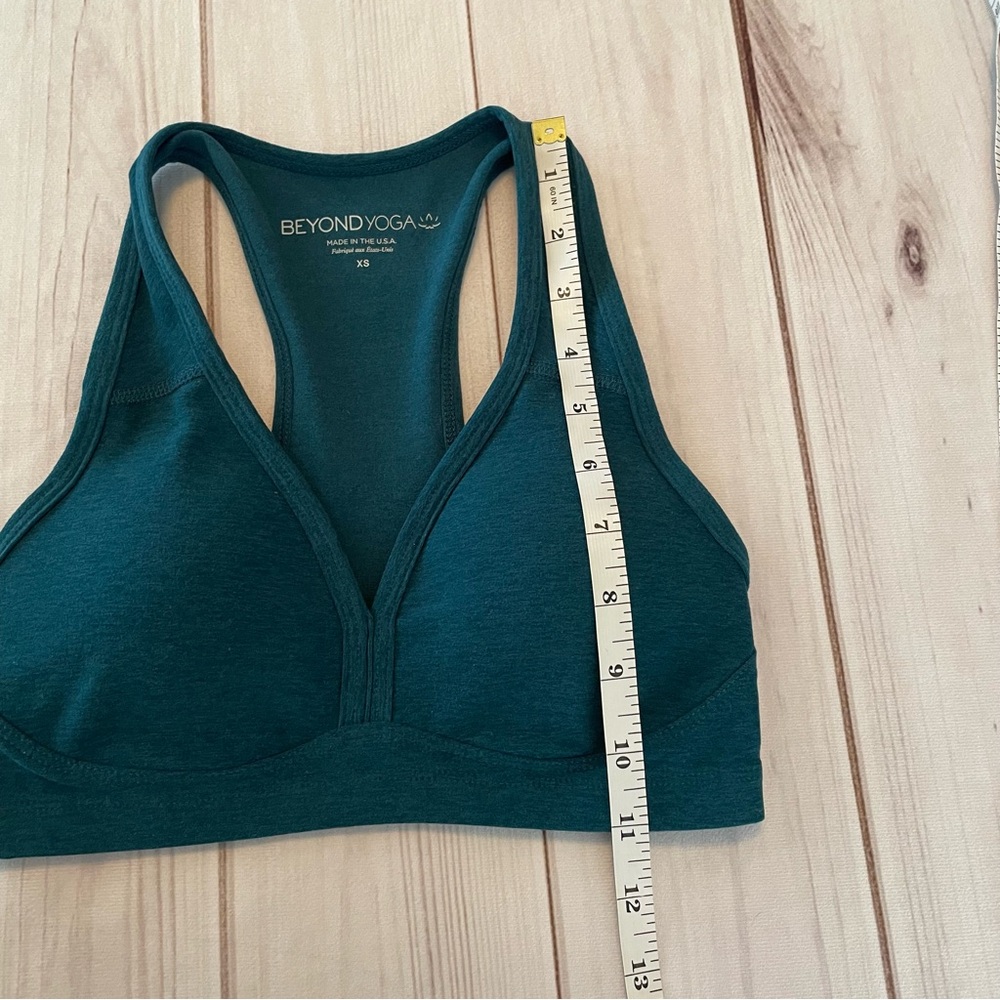 Beyond Yoga Lift Your Spirits Sports Bra Women's XS Teal Blue Green Soft Stretch - Picture 8 of 10